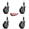 Service Caster 4'' Black Poly Wheel Swivel 1'' Expanding Stem Caster Set, 4PK SCC-EX20S414-PPUB-BLK-1-4 - alternate 4
